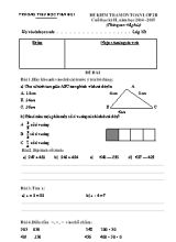 Đề kiểm tra học kỳ II môn Toán Lớp 2 - Năm học 2014-2015 - Trường TH Tiên Hội